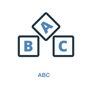 ABC simgesi. Basit öğe örnek. ABC piksel mükemmel simgesi tasarım eğitim koleksiyonundan. Web tasarım, apps, yazılım, yazdırma için kullanma.