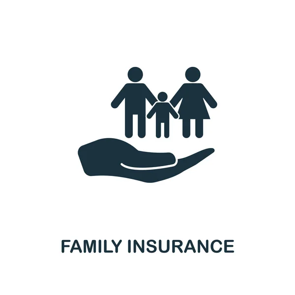 Family Insurance icon. Line style icon design from insurance icon collection. UI. Illustration of family insurance icon. Pictogram isolated on white. Ready to use in web design, apps, software, print. — Stock Vector