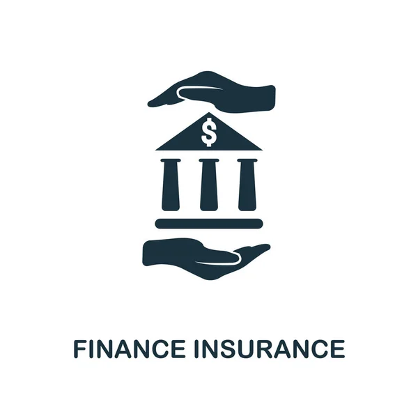 Icône Finance Assurance. Conception d'icône de style ligne de la collection d'icônes d'assurance. L'assurance chômage. Illustration de l'icône de l'assurance financière. Prêt à l'emploi dans la conception web, applications, logiciels, impression . — Image vectorielle