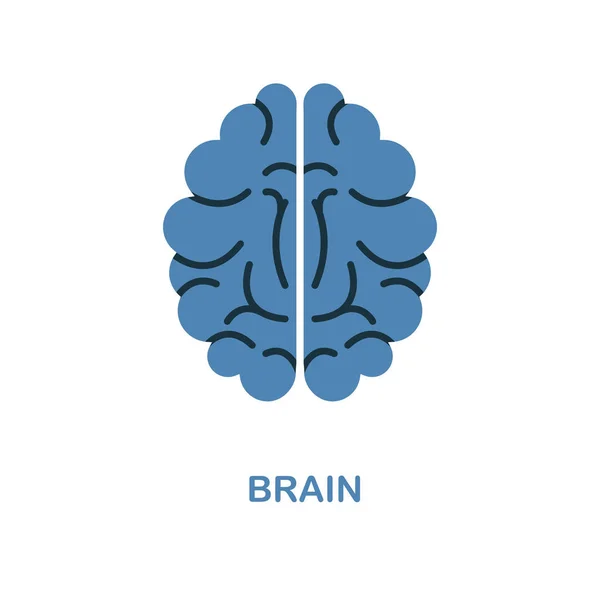 Hjärnan-ikonen. Enkelt element illustration. Hjärnan pixel perfekt ikon design från utbildning samling. Använda för webbdesign, appar, programvara, skriva ut. — Stock vektor