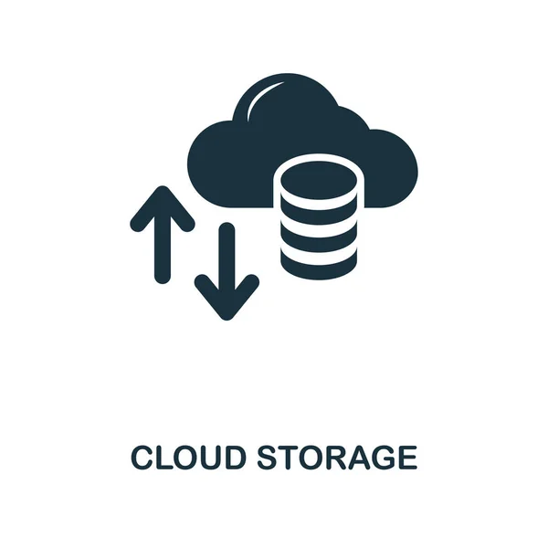 Icono creativo de Cloud Storage. Ilustración de elementos simples. Diseño de símbolos de concepto de almacenamiento en nube de la colección de desarrollo web. Perfecto para diseño web, aplicaciones, software, impresión . —  Fotos de Stock