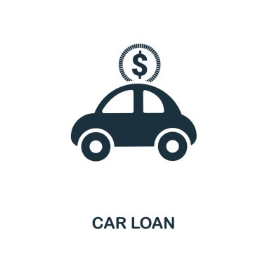 Araba kredisi simgesi. Çizgi stili simgesi tasarım Kişisel Finans simgesi koleksiyonundan. UI. Piktogram araba kredi simgesi. Web tasarımında kullanıma hazır, apps, yazılım, yazdırma.