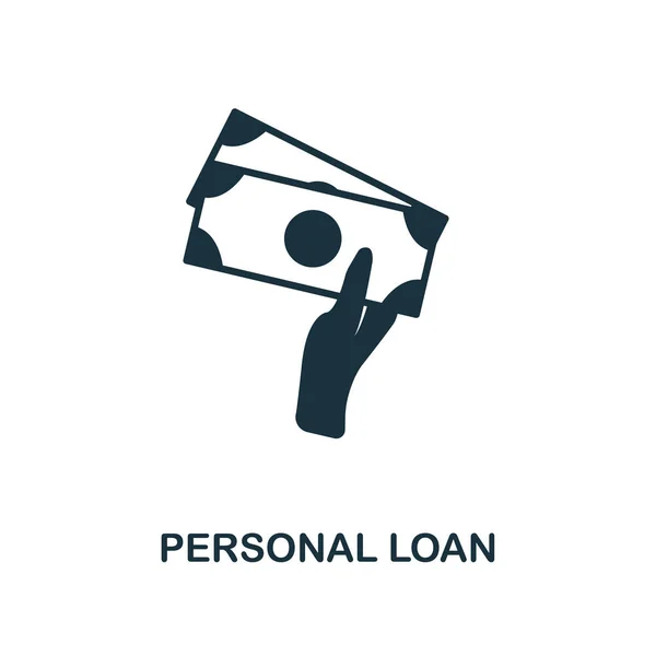 Personal Loan icon. Line style icon design from personal finance icon collection. UI. Pictogram of personal loan icon. Ready to use in web design, apps, software, print. — Stock Vector