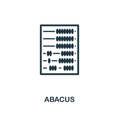 Abaküs simgesi. Çizgi stili simgesi tasarım Kişisel Finans simgesi koleksiyonundan. UI. Piktogram abacus simgesi. Web tasarımında kullanıma hazır, apps, yazılım, yazdırma.