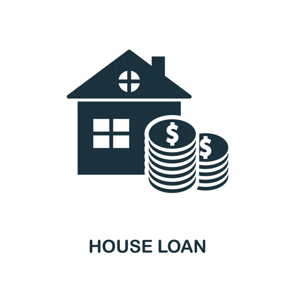 House Loan icon. Line style icon design from personal finance icon collection. UI. Pictogram of house loan icon. Ready to use in web design, apps, software, print. — Stock Vector