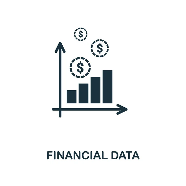 Finanzdaten-Symbol. Linie Stil-Icon-Design aus der persönlichen Finanz-Icon-Sammlung. ui. Piktogramm des Finanzdatensymbols. einsatzbereit in Webdesign, Apps, Software, Print. — Stockvektor
