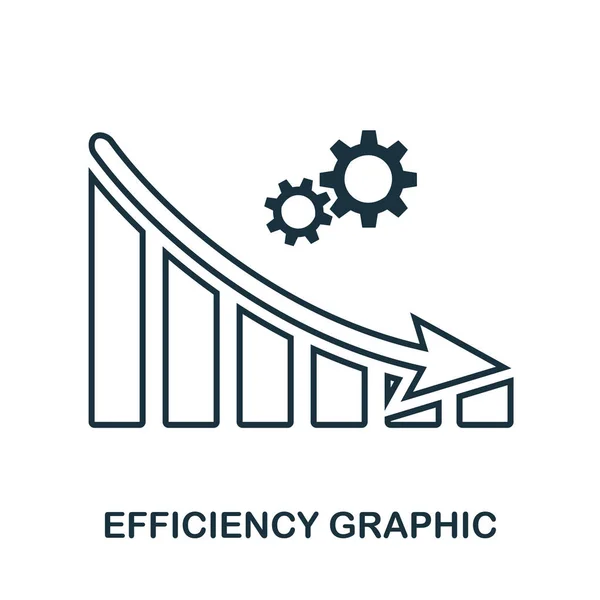 Efficiency Decrease Graphic icon. Mobile app, printing, web site icon. Simple element sing. Monochrome Efficiency Decrease Graphic icon illustration.