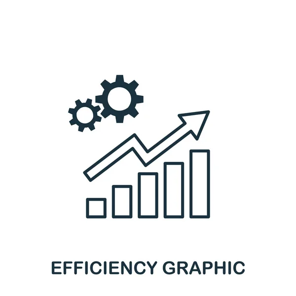Efficiency Increase Graphic icon. Mobile apps, printing and more usage. Simple element sing. Monochrome Efficiency Increase Graphic icon illustration.