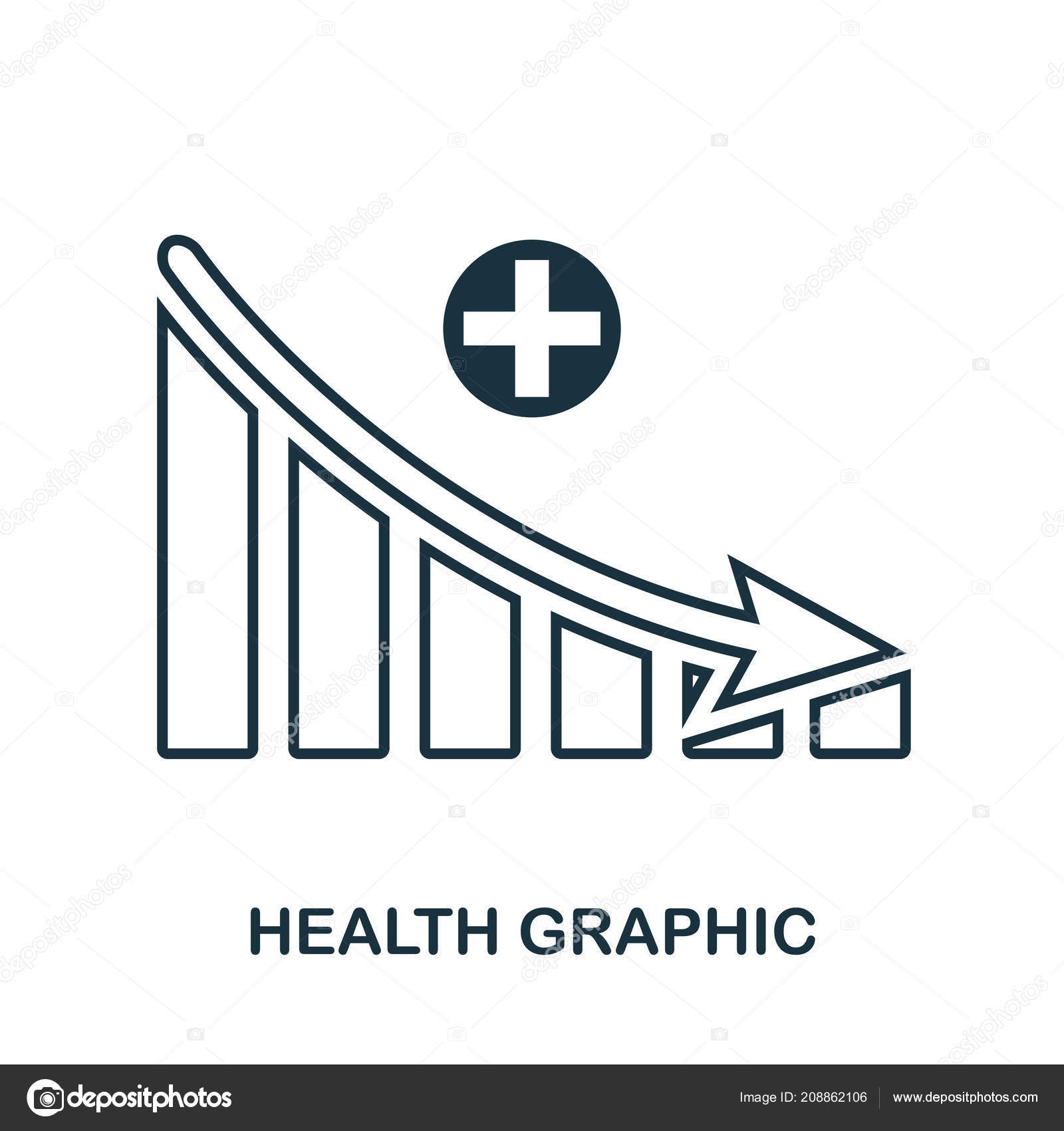 Health Decrease Graphic icon. Mobile app, printing, web site icon ...