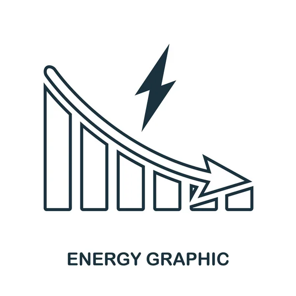 Energieeinsparung grafisches Symbol. Mobile App, Druck, Websitesymbol. einfaches Element singen. Monochrom Energie Verringerung grafische Ikone Illustration. — Stockvektor