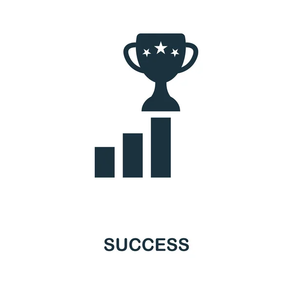 Success icon. Monochrome style icon design from project management icon collection. UI. Illustration of success icon. Ready to use in web design, apps, software, print. — Stock Vector
