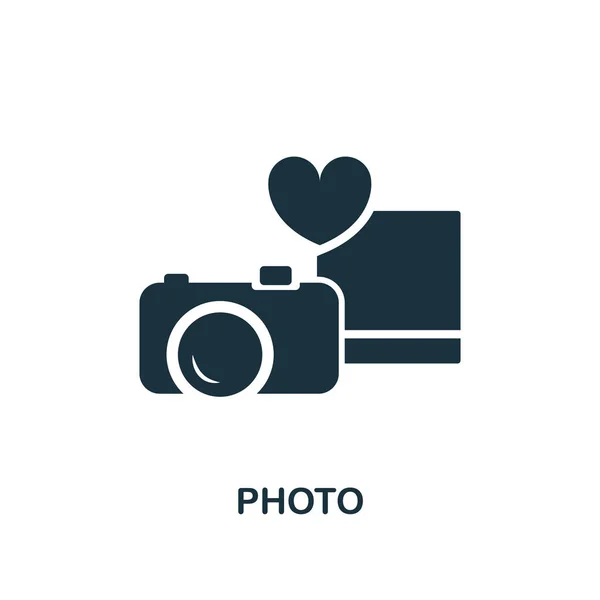 Creatieve fotopictogram. Eenvoudig element met de illustratie. Foto symbool conceptontwerp uit huwelijksreis collectie. Perfect voor webdesign, apps, software, afdrukken. — Stockfoto