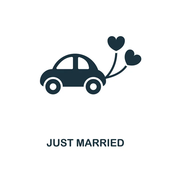 그냥 결혼된 창조적인 아이콘입니다. 간단한 요소 그림입니다. 그냥 개념 기호 디자인 허니문 컬렉션에서 결혼. 웹 디자인을 위한 완벽 한 애플 리 케이 션, 소프트웨어, 인쇄. — 스톡 사진