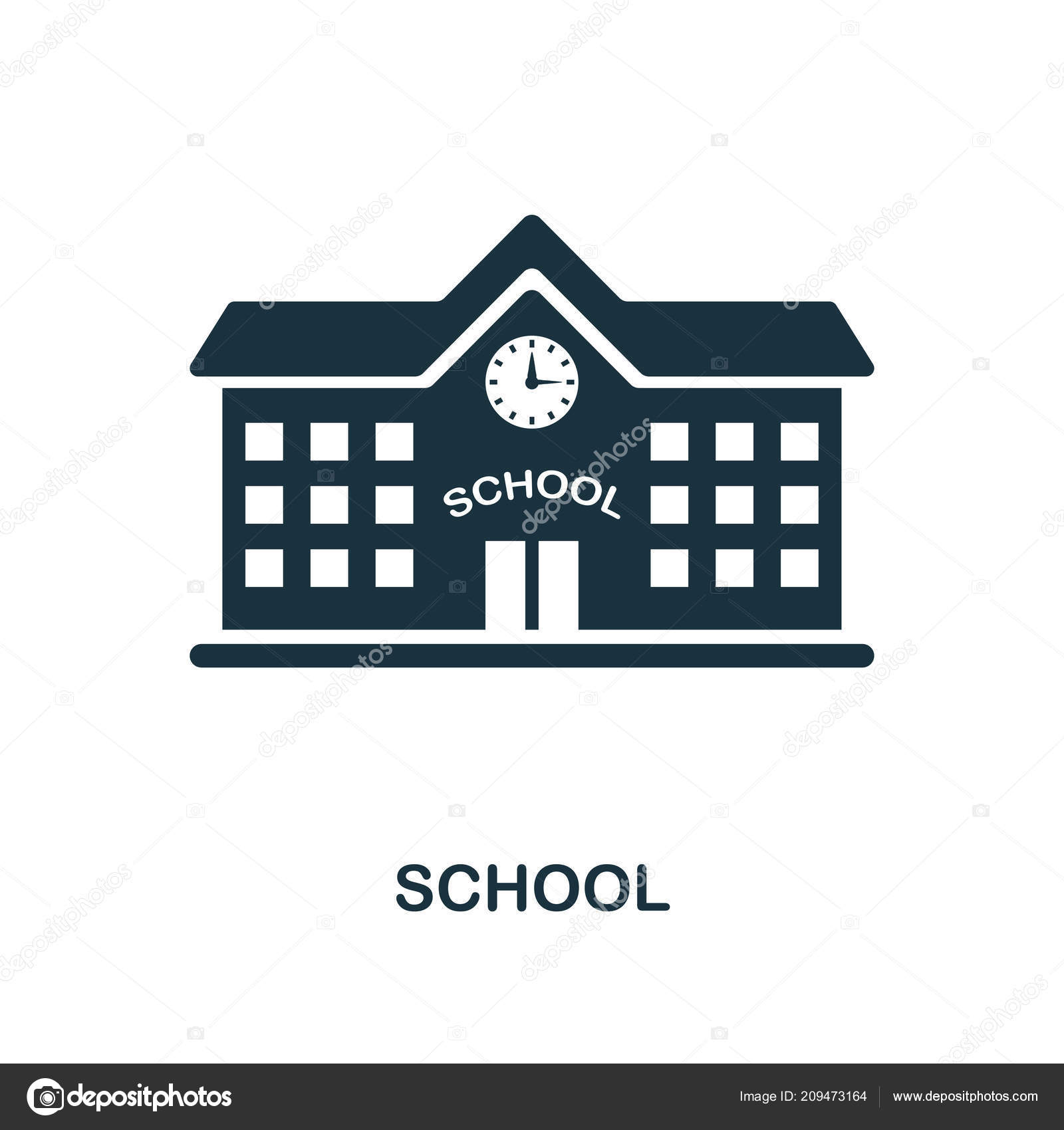 School Icon Monochrome Style Icon Design From School Icon Collection Ui Illustration Of School Icon Pictogram Isolated On White Ready To Use In Web Design Apps Software Print Stock Photo Image School Icon Monochrome Style Icon Design From School Icon Collection Ui Illustration Of School Icon Pictogram Isolated On White Ready To Use In Web Design Apps Software Print Stock Photo Image