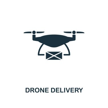 Uçak teslimat simgesi. Tek renkli stil simgesi tasarım akıllı aygıtlar simgesi koleksiyonundan. UI. Uçak teslimat simgesi Illustration. Web tasarımında kullanıma hazır, apps, yazılım, yazdırma.