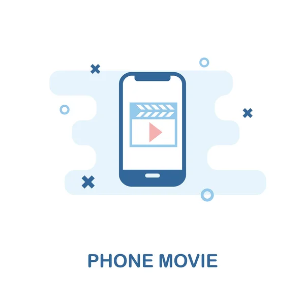 Ikona telefonu filmu. Prosty element ilustracja. Telefon projekt idealny ikona filmu z telefonu komórkowego kolekcji. Drukowanie za pomocą projektowanie stron internetowych, aplikacji, oprogramowania,. — Zdjęcie stockowe