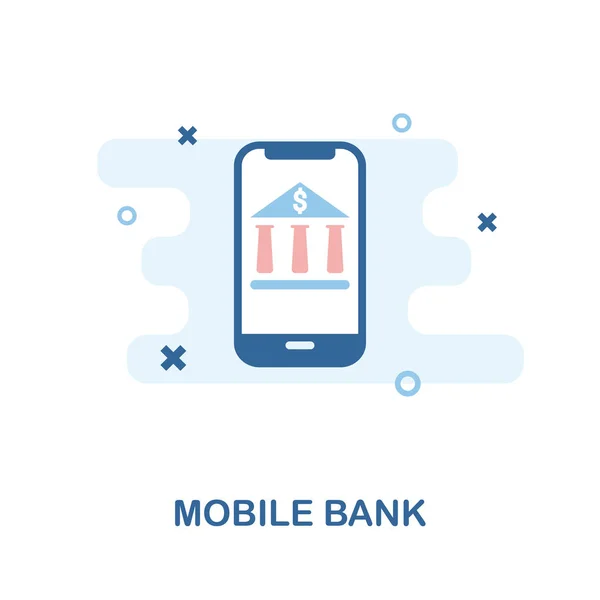 Mobile Bank icon. Simple element illustration. Mobile Bank pixel perfect icon design from mobile phone collection. Using for web design, apps, software, print. — Stock Photo, Image