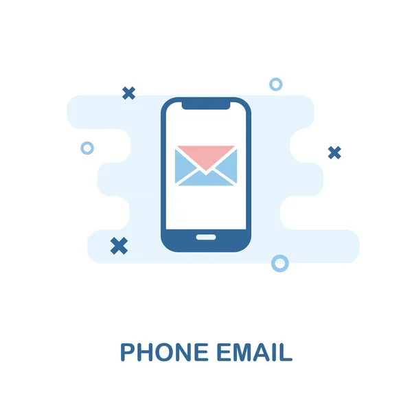 Icona e-mail telefono. Illustrazione semplice elemento. Telefono Email pixel perfetta icona di design dalla collezione di telefoni cellulari. Utilizzando per il web design, applicazioni, software, stampa . — Foto Stock