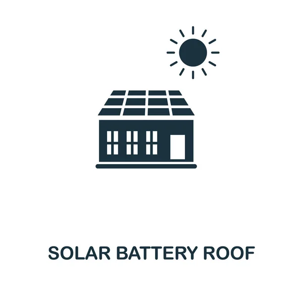 太阳能电池屋顶图标。从智能设备图标集合的单色样式图标设计。威尔太阳能电池屋顶图标的插图。在白色查出的象形文字。网页设计、应用程序、软件、打印. — 图库矢量图片