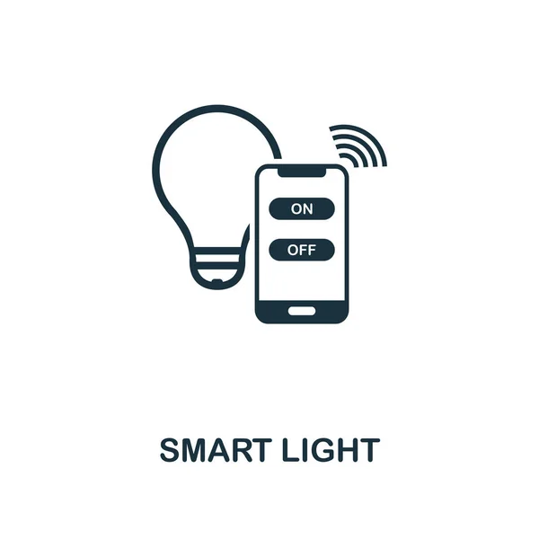 Smart Light icon. Monochrome style icon design from smart devices icon collection. UI. Illustration of smart light icon. Pictogram isolated on white. Ready to use in web design, apps, software, print.