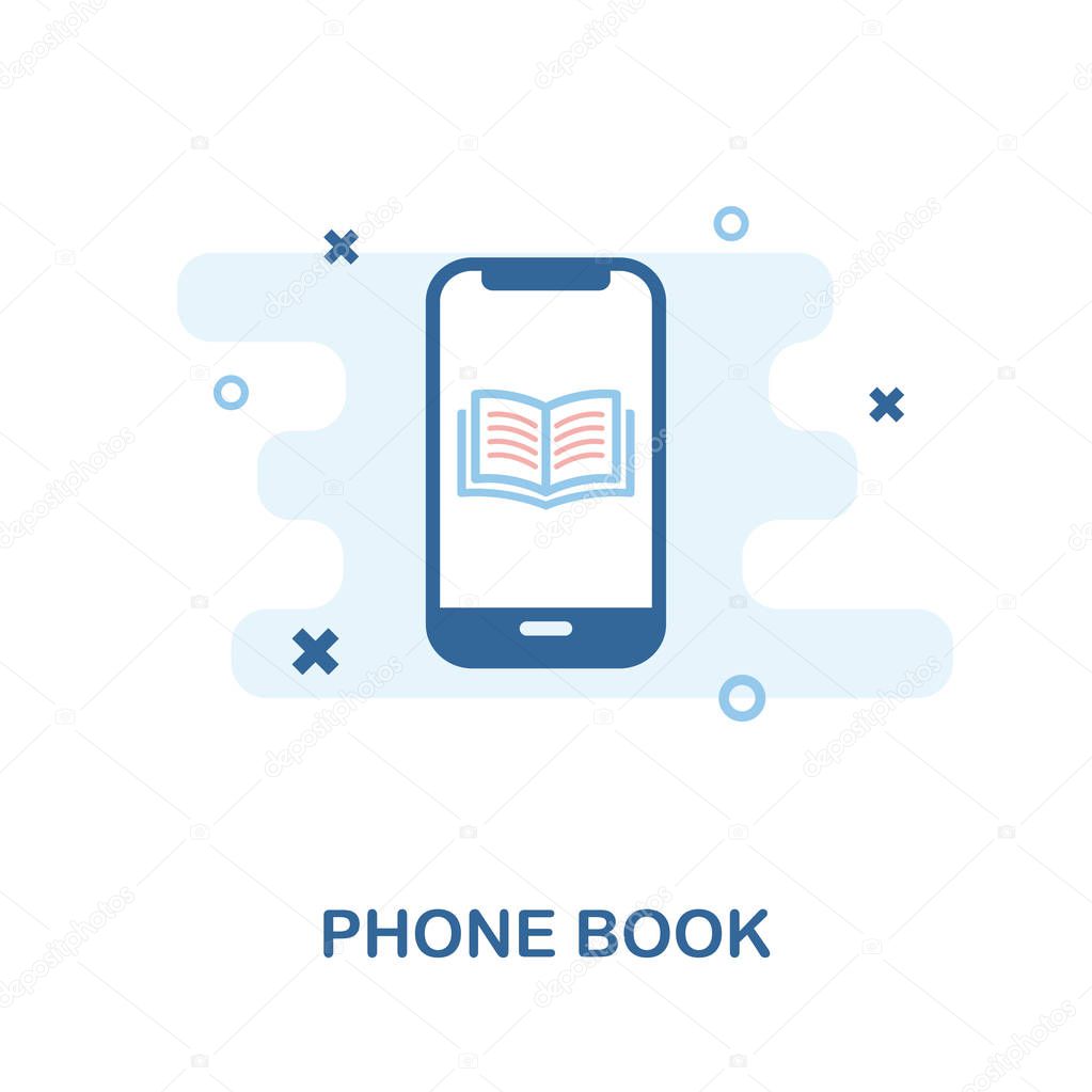 Phone Book icon. Simple element illustration. Phone Book pixel perfect icon design from mobile phone collection. Using for web design, apps, software, print.