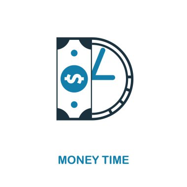 Para saat simgesini. Basit öğe örnek. Para zaman piksel mükemmel para toplama simgesi tasarım. Web tasarım, apps, yazılım, yazdırma için kullanma.