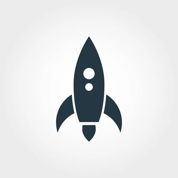 Rocket icon. Simple element illustration. Rocket pixel perfect icon design from transport collection. Using for web design, apps, software, print. — Stock Photo, Image