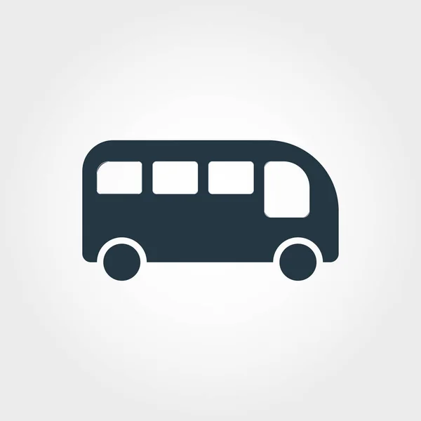 Bus icon. Simple element illustration. Bus pixel perfect icon design from transport collection. Using for web design, apps, software, print. — Stock Vector