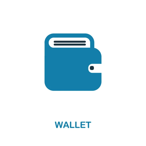 Ikona peněženky. Jednoduchý prvek obrázku. Peněženky pixel perfect ikonu design z kolekce peníze. Použití pro webdesign, aplikace, software, tisk. — Stockový vektor
