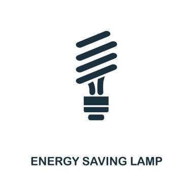 Enerji tasarrufu lamba simgesi. Tek renkli stil tasarım güç ve enerji simgesi koleksiyonundan. UI. Piksel mükemmel basit piktogram tasarruflu lamba simgesi. Web Tasarım, apps, yazılım, yazdırma kullanımı.