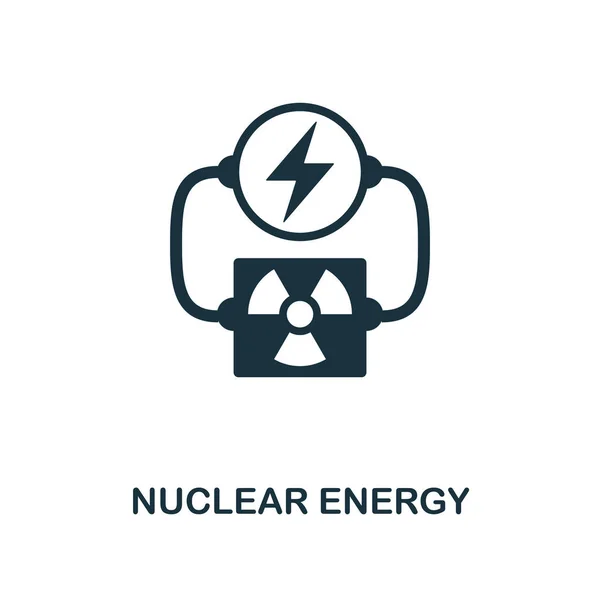 Icône Énergie nucléaire. Design de style monochrome de la collection d'icônes de puissance et d'énergie. L'assurance chômage. Pixel pictogramme simple parfait icône de l'énergie nucléaire. Conception Web, applications, logiciels, utilisation de l'impression . — Photo