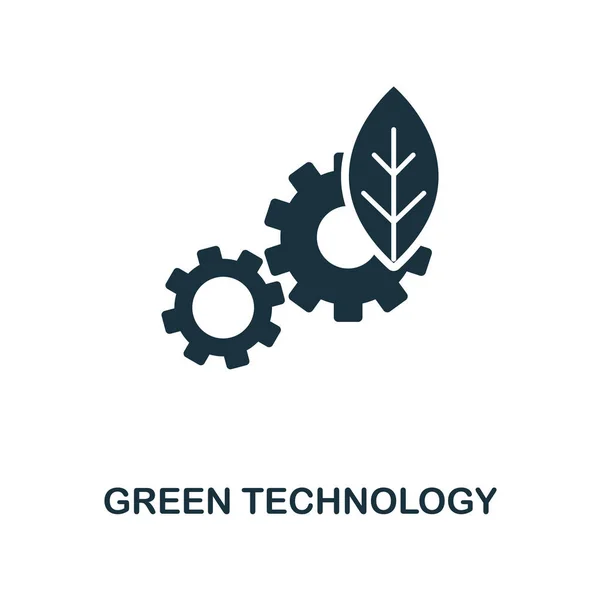 Ikona Zielona Technologia. Monochromatycznym stylu z kolekcji ikonę mocy i energii. Interfejsu użytkownika. Pixel perfect zielony piktogram proste technologii ikona. Web design, aplikacje, oprogramowanie, wydruków. — Zdjęcie stockowe