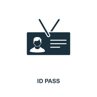 No Pass simgesi. Tek renkli stil tasarım Internet güvenlik simgesi koleksiyonundan. UI. Piksel mükemmel basit piktogram kimliği geçişi simgesi. Web Tasarım, apps, yazılım, yazdırma kullanımı.