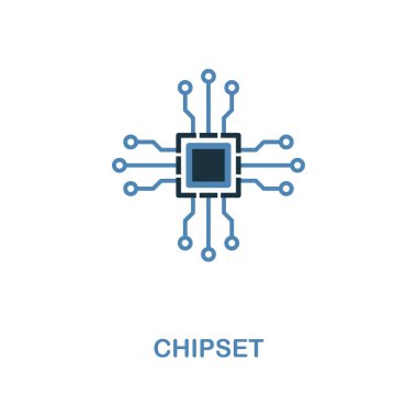 Yonga kümesi simgesini iki renk. Basit öğe simgesi. Chipset simgesi tasarım bilgisayar koleksiyonundan. Web tasarımı için mükemmel, apps, yazılım, yazdırma.