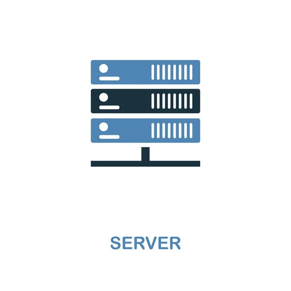 Serverikonen i två färger. Enkelt element symbol. Server ikon design från datorsamling. Perfekt för webbdesign, appar, programvara, skriva ut. — Stockfoto