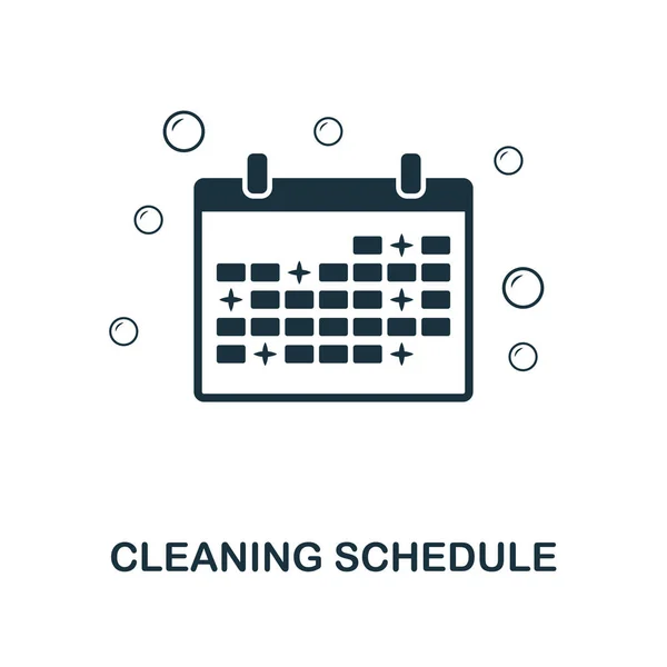 Cleaning Schedule icon. Line style icon design from cleaning icon collection. UI. Illustration of cleaning schedule icon. Ready to use in web design, apps, software, print.
