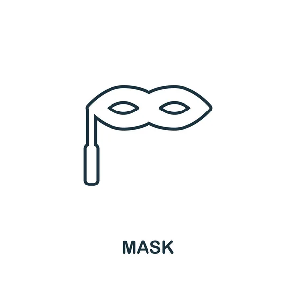 Mask outline icon. Simple element illustration. Mask icon symbol design from party icon outline collection. Perfect for web design, apps, software, print.