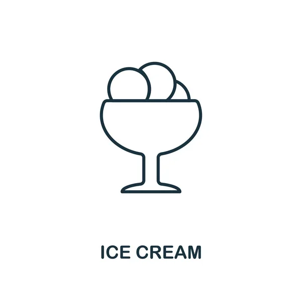 Eisdielen-Symbol. einfache Elementillustration. Eis-Icon-Design aus der Party-Icon-Outline-Kollektion. perfekt für Webdesign, Apps, Software, Print. — Stockfoto