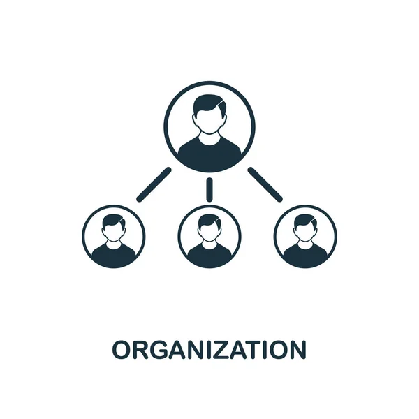 Organization icon. Monochrome style design from management icon collection. UI. Pixel perfect simple pictogram organization icon. Web design, apps, software, print usage.