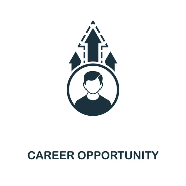 Career Opportunity icon. Monochrome style design from management icon collection. UI. Pixel perfect simple pictogram career opportunity icon. Web design, apps, software, print usage. — Stock Vector