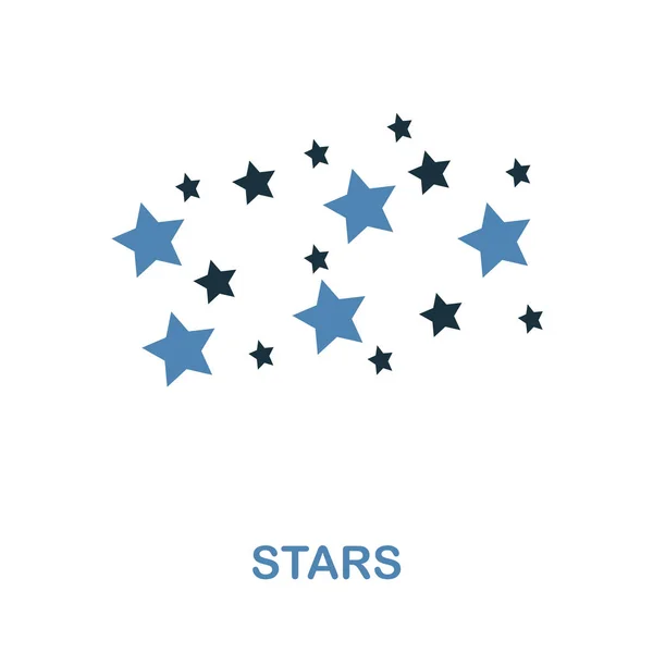 Stars icon in 2 color design. Pixel perfect simple pictogram stars icon from space icon collection. UI. Web design, apps, software, print usage. — Stock Photo, Image