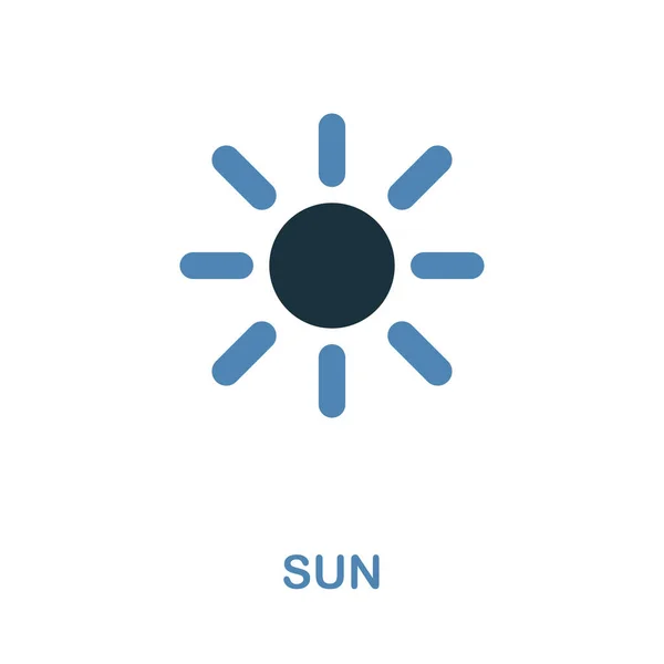 Sun icon in 2 color design. Pixel perfect simple pictogram sun icon from space icon collection. UI. Web design, apps, software, print usage. — Stock Photo, Image