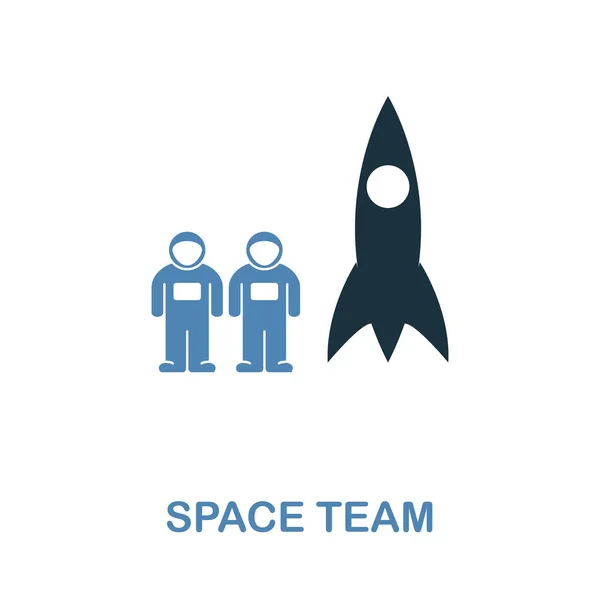 Space Team icon in 2 color design. Pixel perfect simple pictogram space team icon from space icon collection. UI. Web design, apps, software, print usage. — Stock Vector