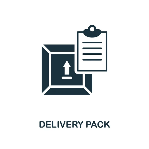 Lieferpaket-Symbol. monochromes Design aus der Sammlung von Logistiksymbolen. ui. Pixel perfekte einfache Piktogramm Lieferpaket Symbol. Webdesign, Apps, Software, Drucknutzung. — Stockfoto