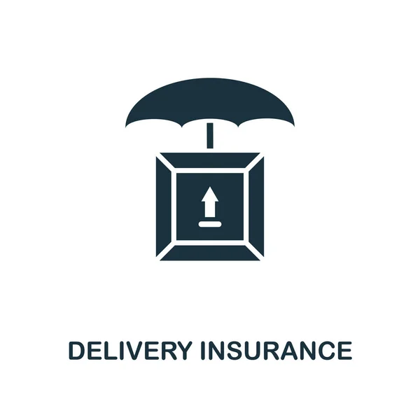 Delivery Insurance icon. Monochrome style design from logistics delivery icon collection. UI. Pixel perfect simple pictogram delivery insurance icon. Web design, apps, software, print usage.