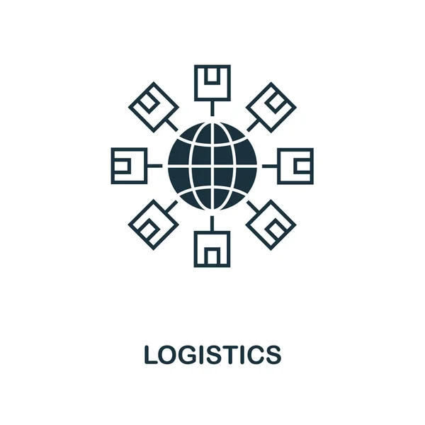 Logistik-ikonen. Svartvit stil design från logistik leverans ikon insamling. UI. Pixel perfekt enkel piktogram logistik ikonen. Webbdesign, appar, programvara, utskriftsvolymer. — Stock vektor