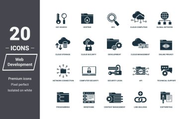 Sigorta Icons set. Premium Kalite simgesi derleme. Web geliştirme simgesi basit öðeler ayarlayın. Web tasarımında kullanıma hazır, apps, yazılım, yazdırma.