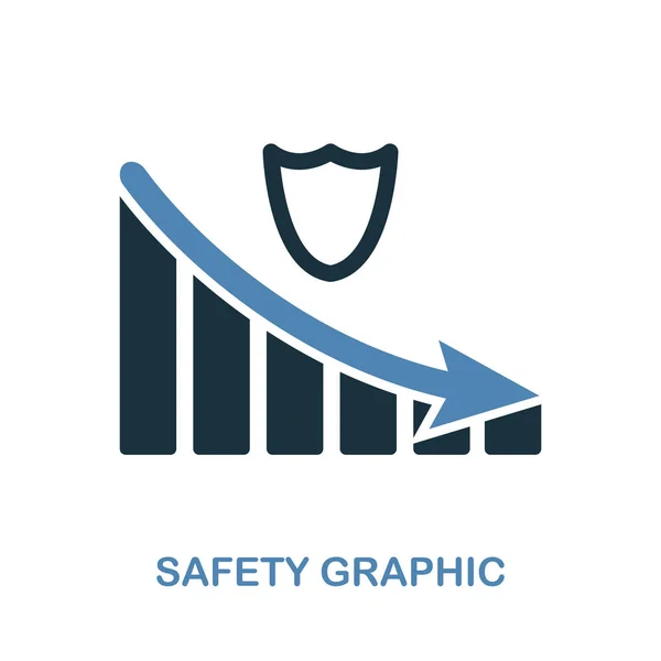 Safety Decrease Graphic icon. Monochrome style design from diagram icon collection. UI. Pixel perfect simple pictogram safety decrease graphic icon. Web design, apps, software, print usage. — Stock Photo, Image