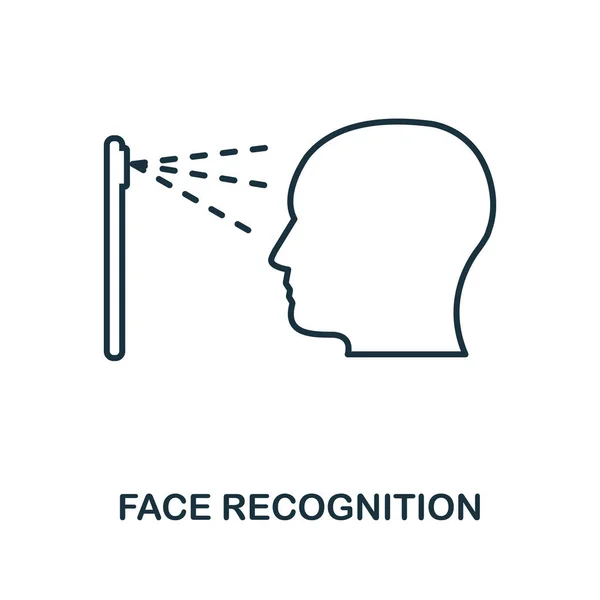 Face Recognition icon. Monochrome style design from visual device icon collection. UI. Pixel perfect simple pictogram face recognition icon. Web design, apps, software, print usage.