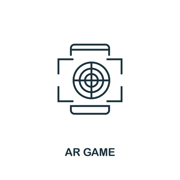 Augmented Reality Game icon. Monochrome style design from visual device icon collection. UI. Pixel perfect simple pictogram augmented reality game icon. Web design, apps, software, print usage.